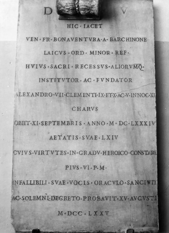 lapide - ambito romano (sec. XVIII)